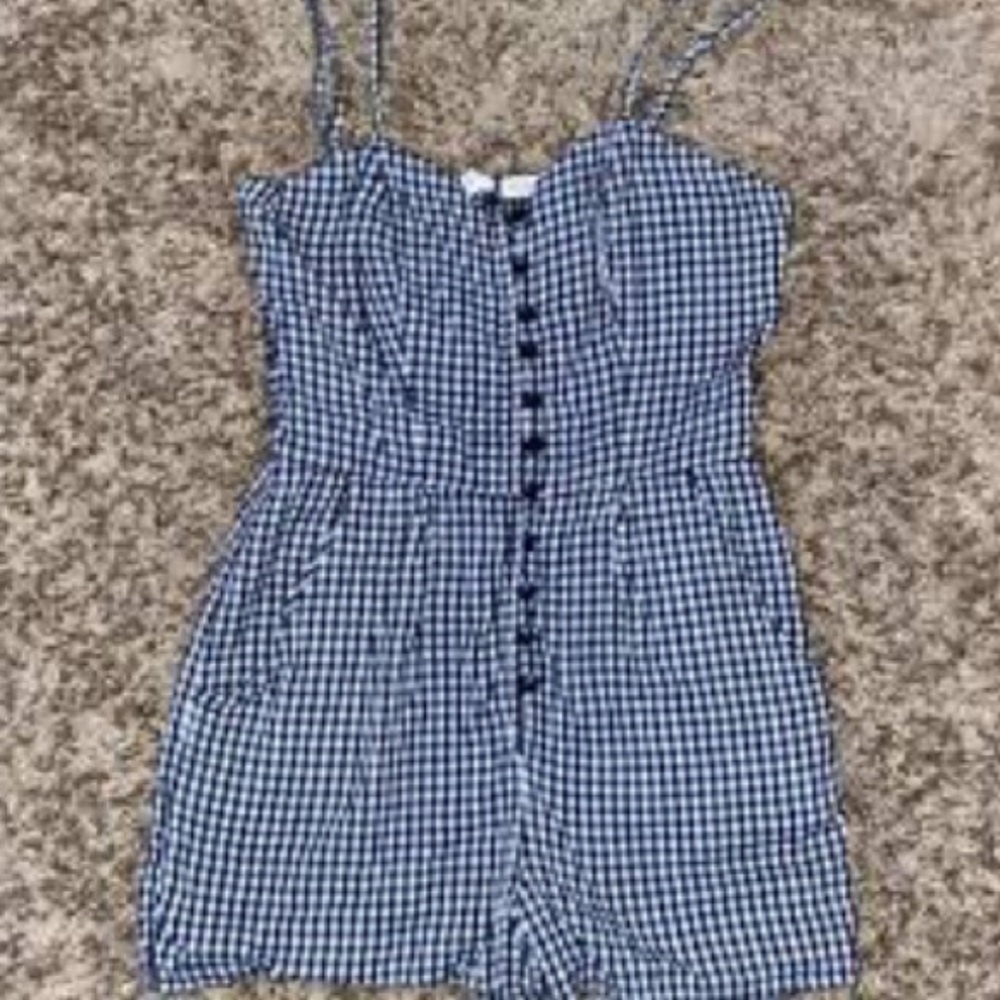 Super cute summer plaid romper